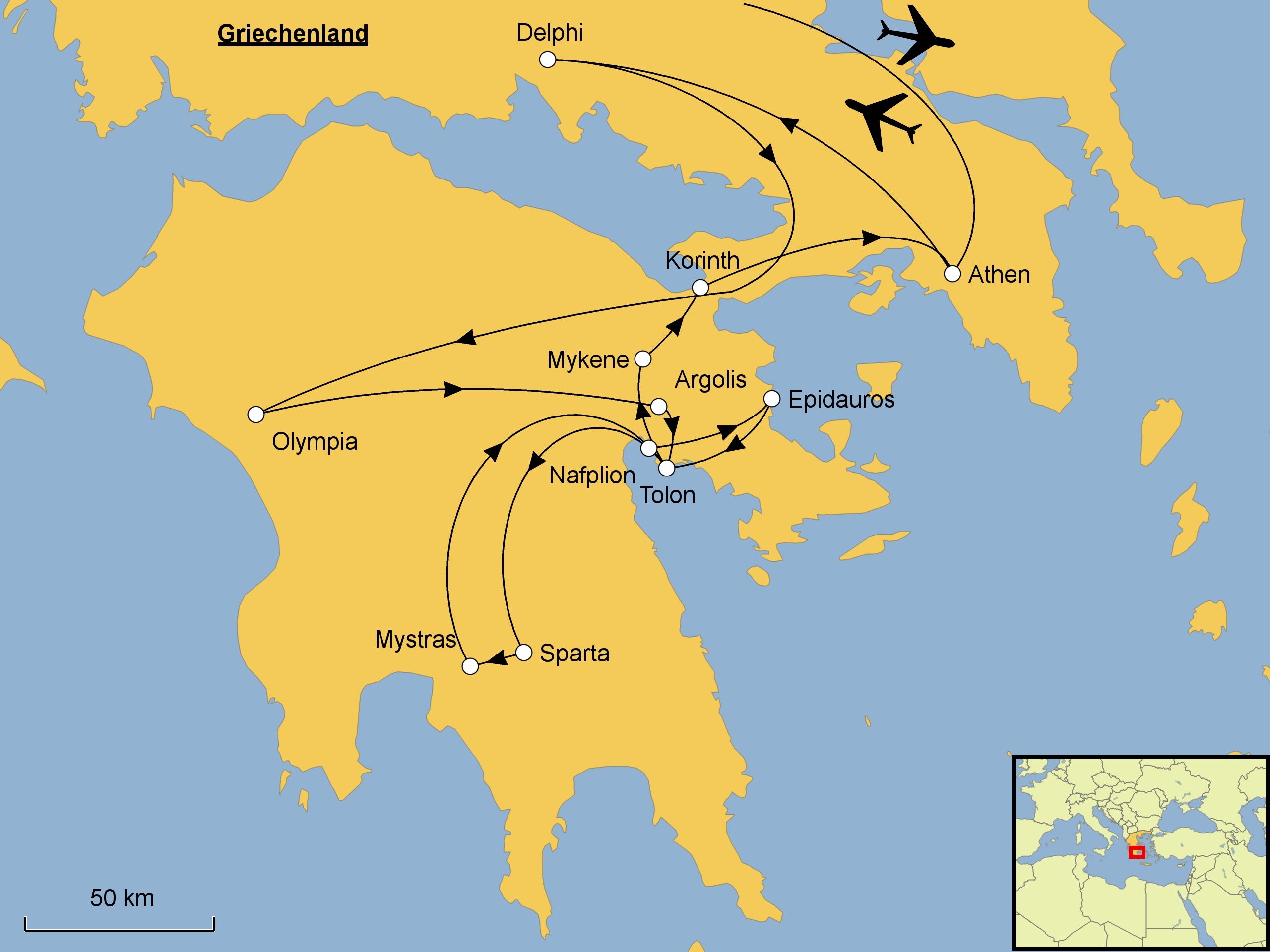 Griechenland Karte