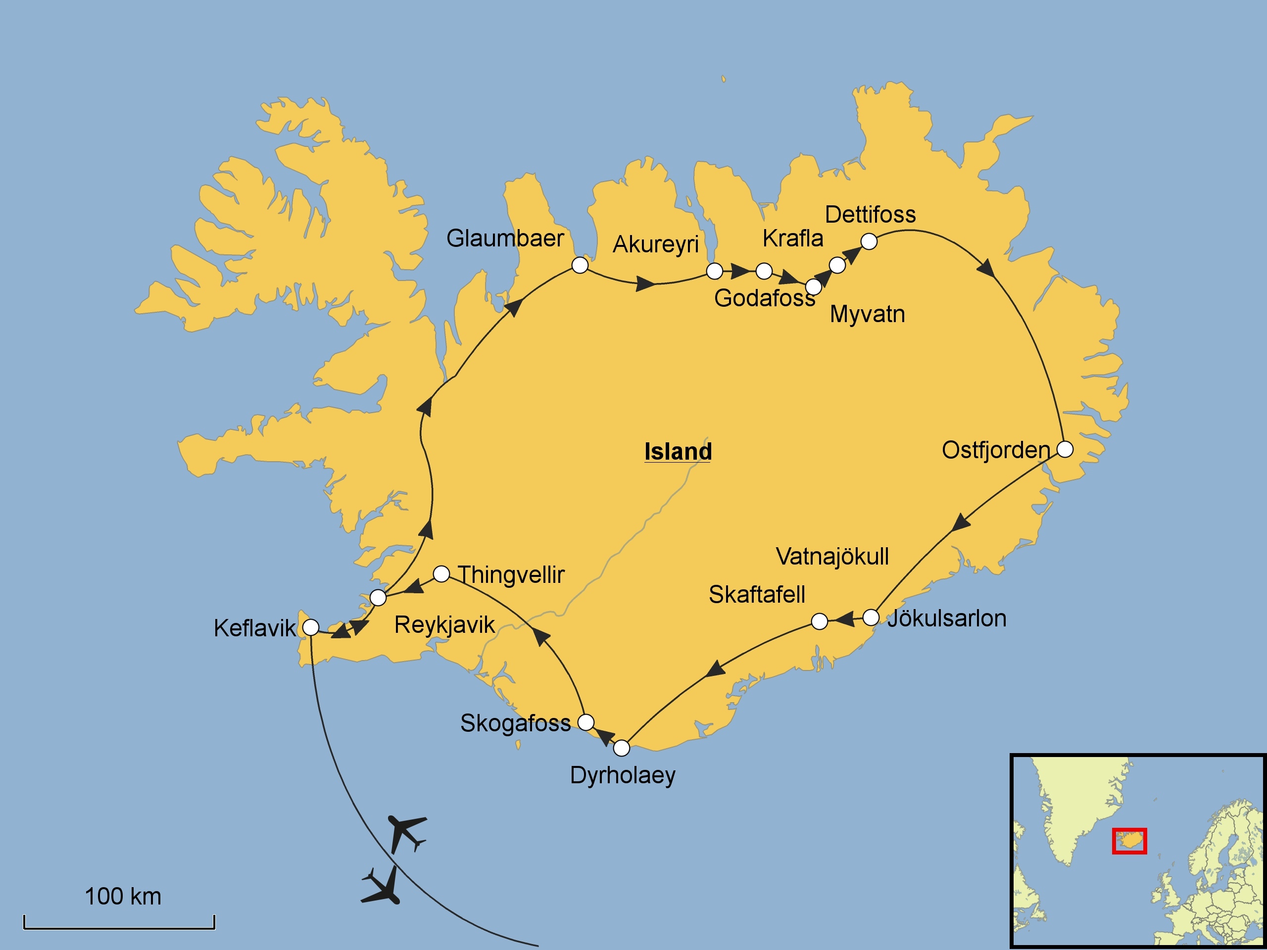 Island Karte