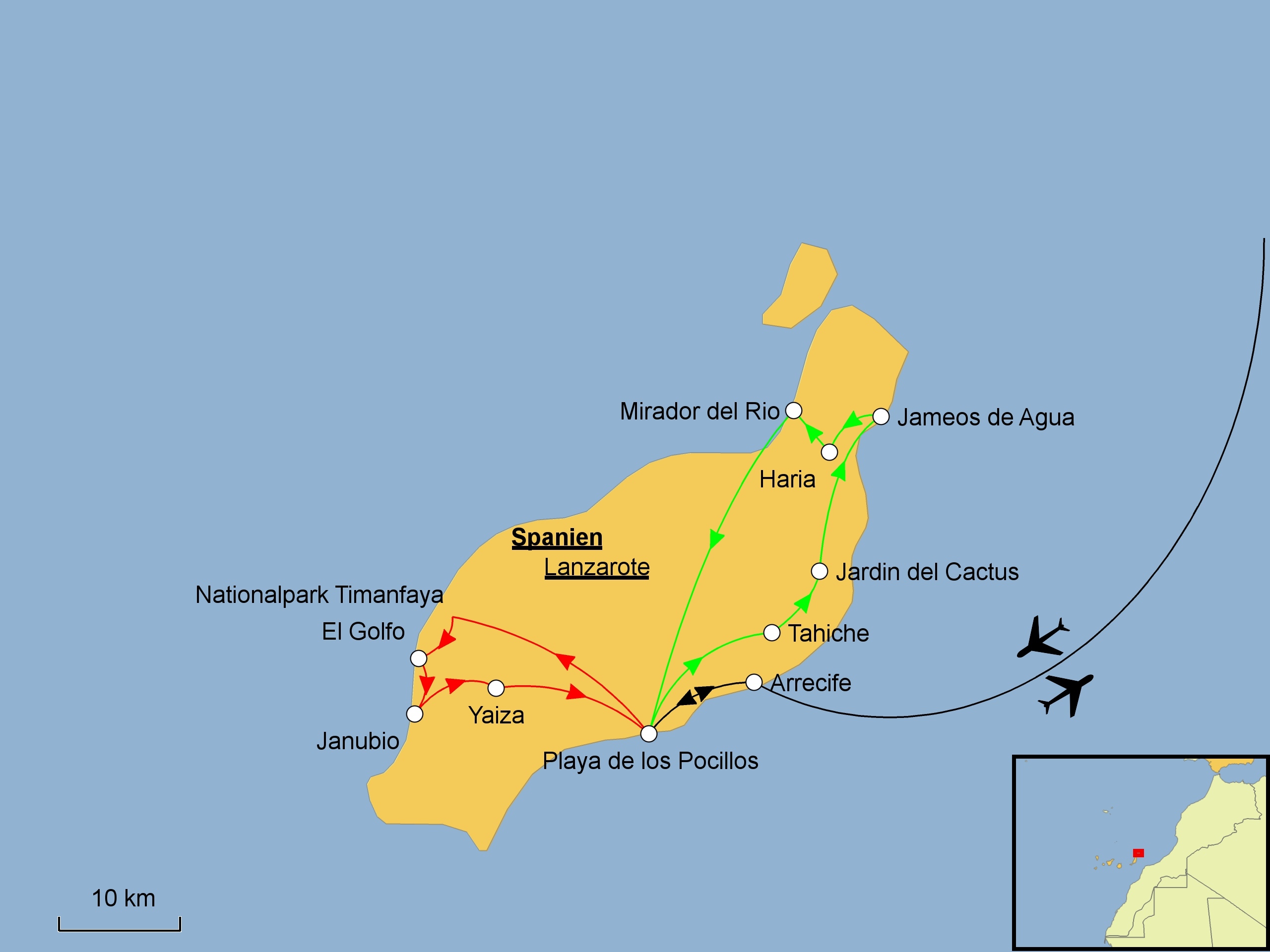 Lanzarote/Stepmap karte Playa de los Pocillos