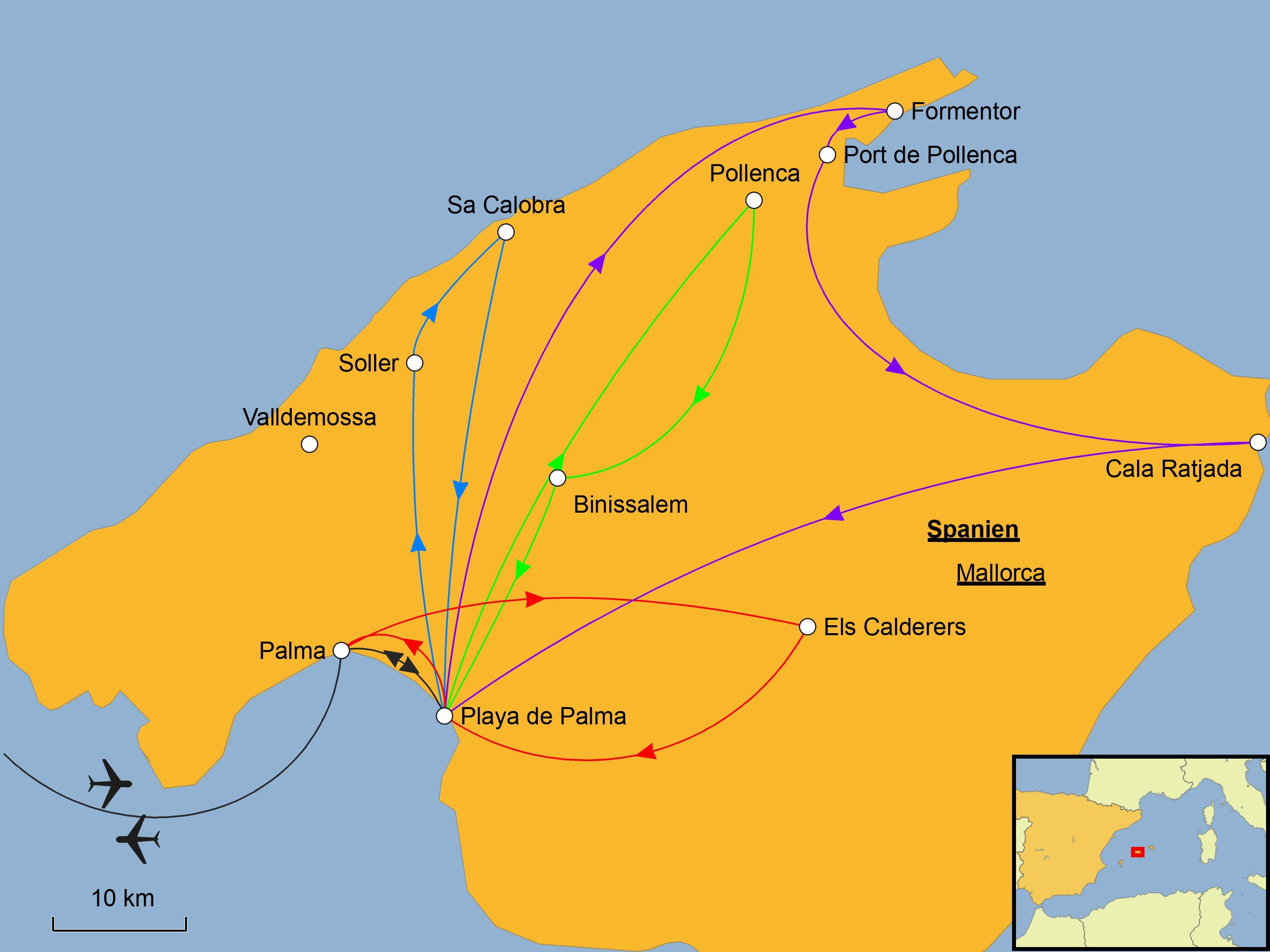 Mallorca Karte Playa del Palma