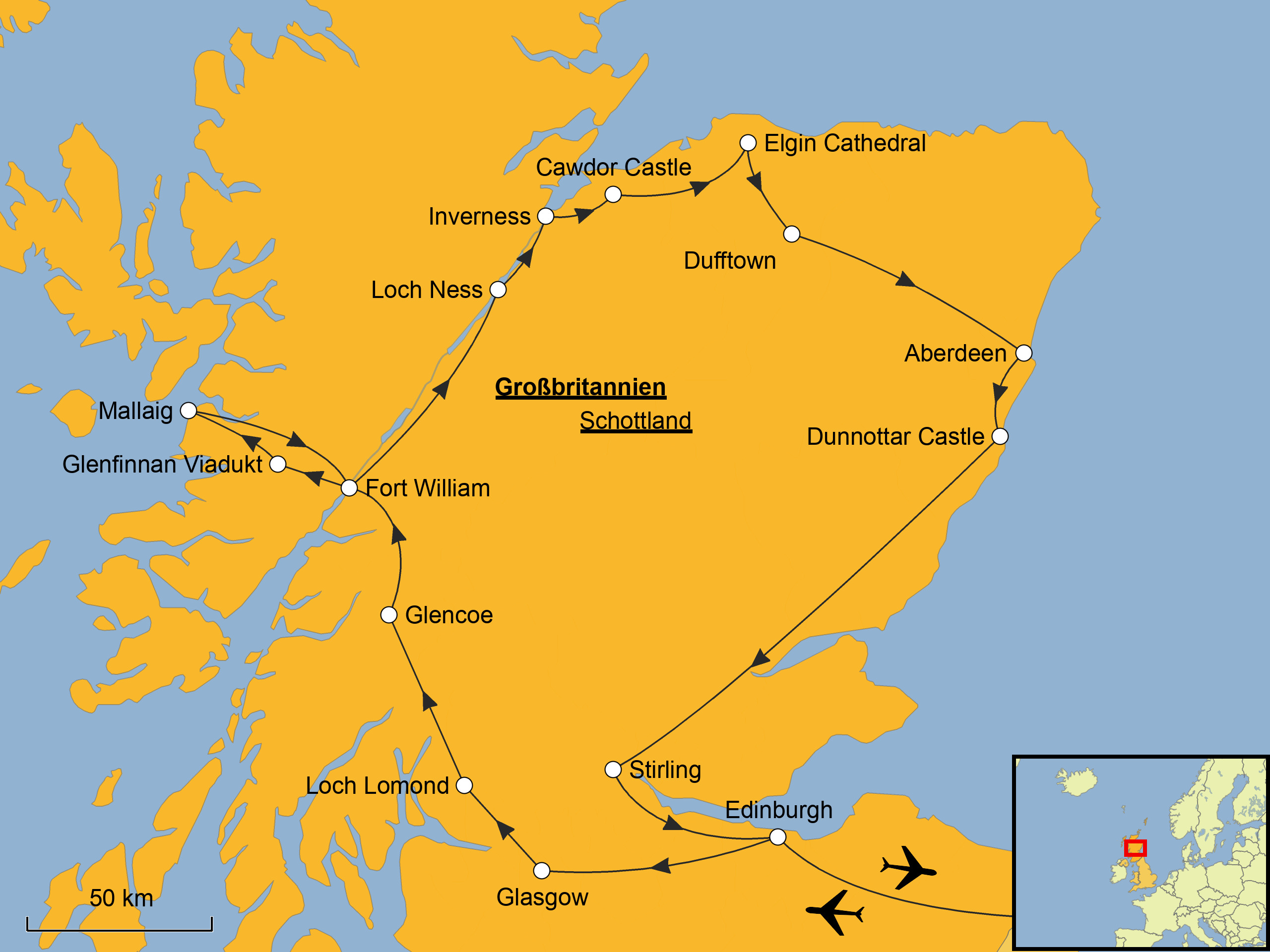 Schottland Karte