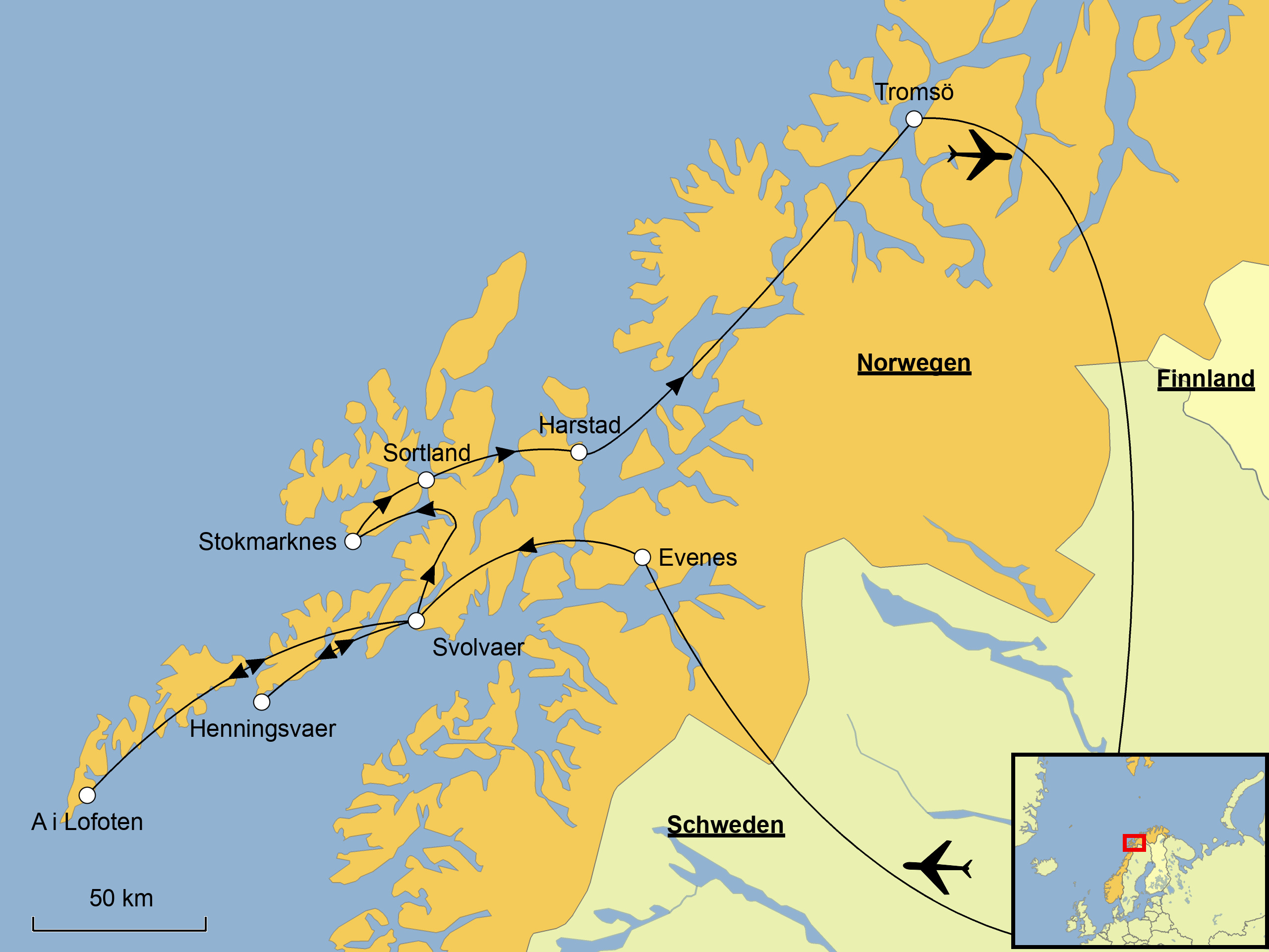 Lofoten & mehr Karte