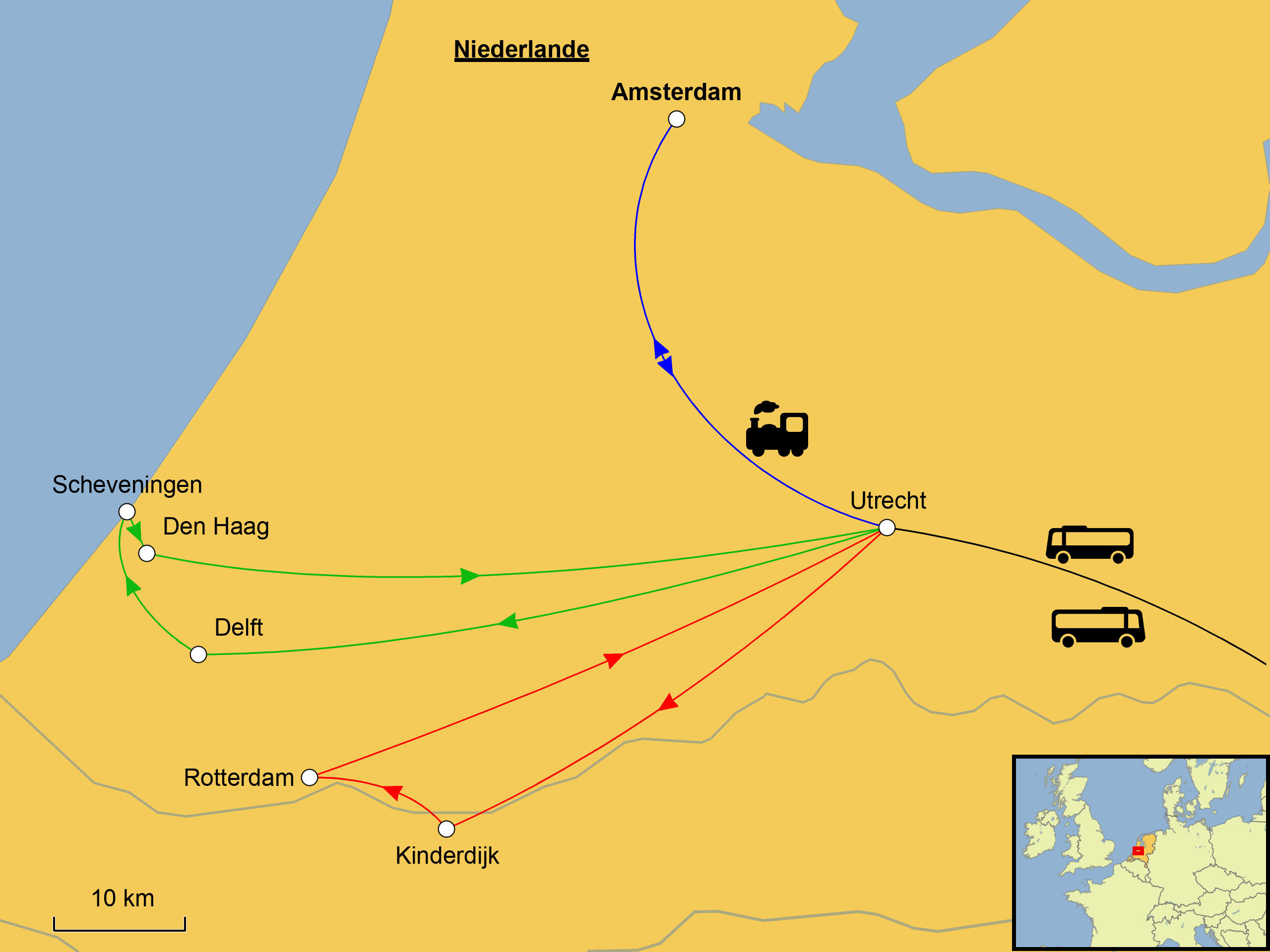 Niederlande Karte