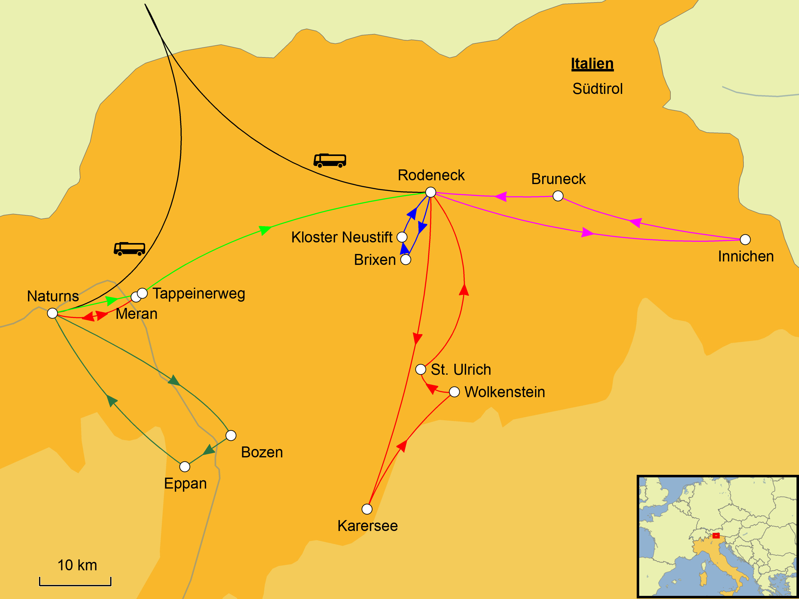 Südtirol RR Karte