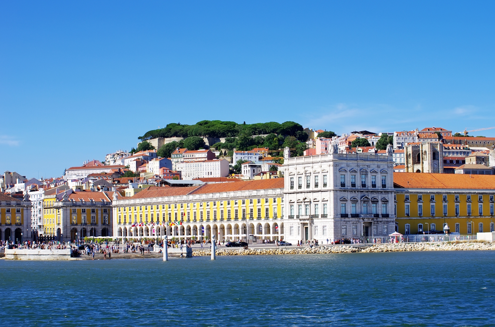 Lissabon Städtereise Blick vom Wasser auf den Platz des Handels SRD