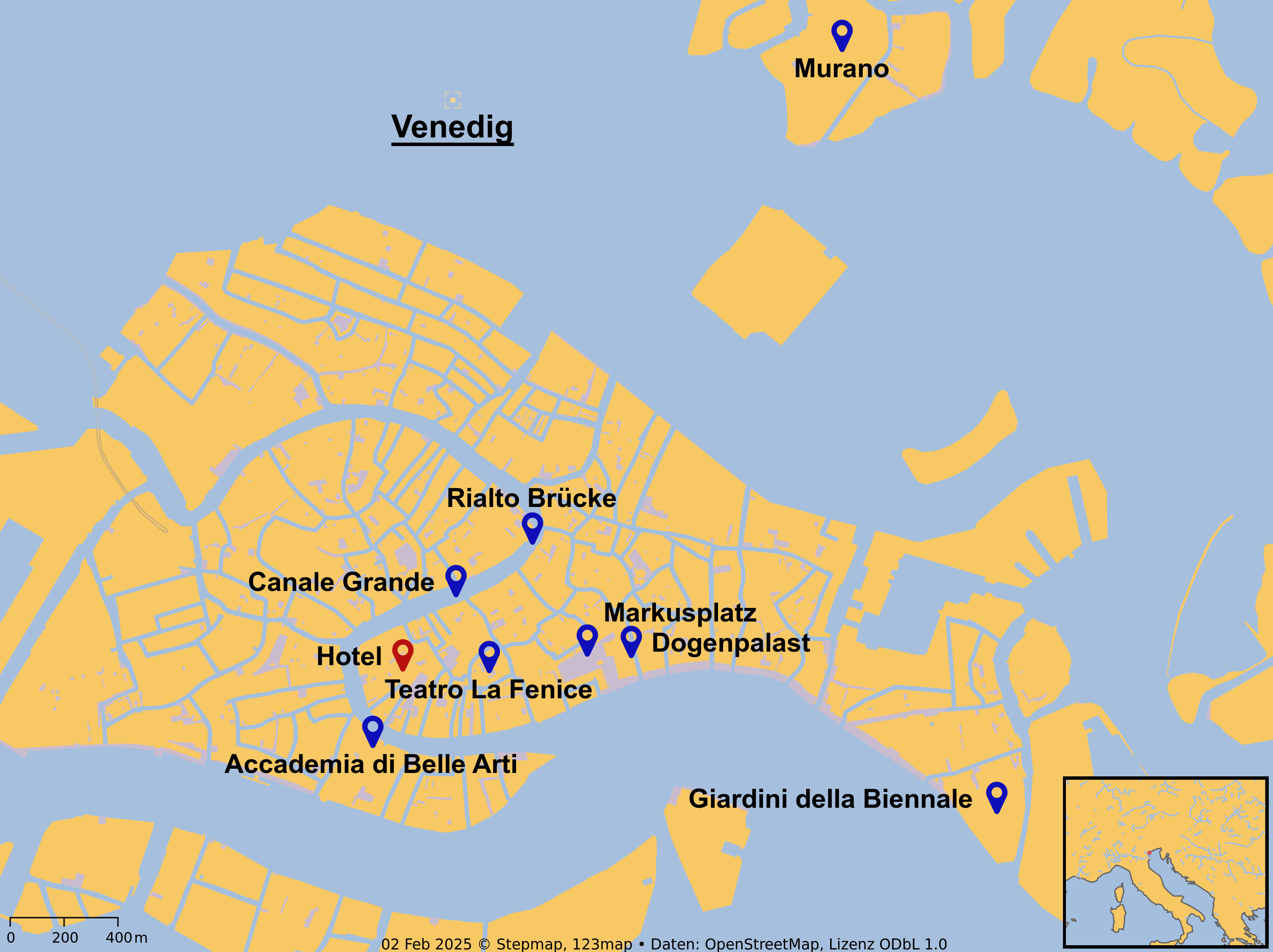 Venedig Karte