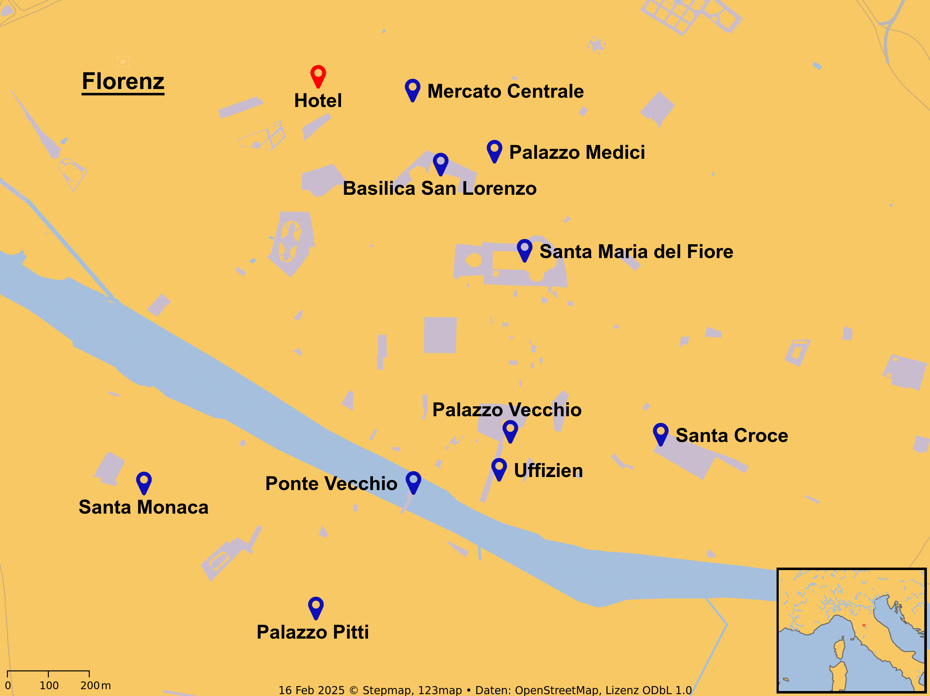 Florenz Karte
