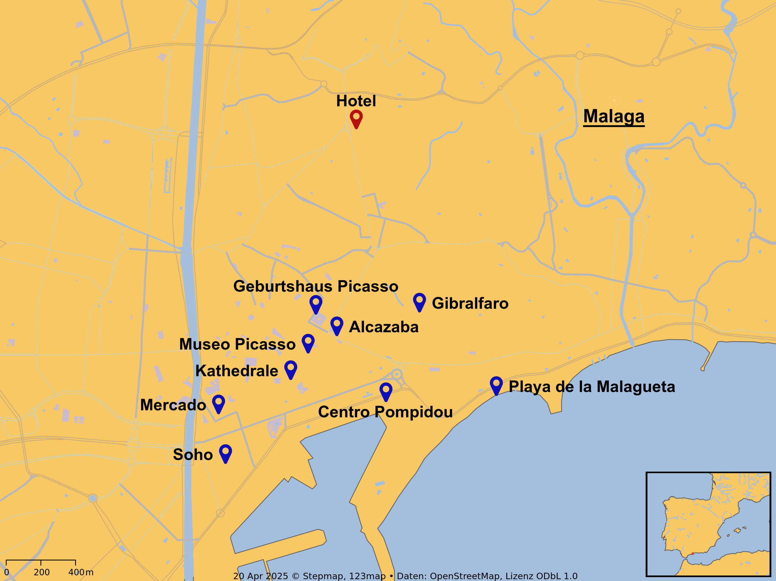 Malaga Karte SRD