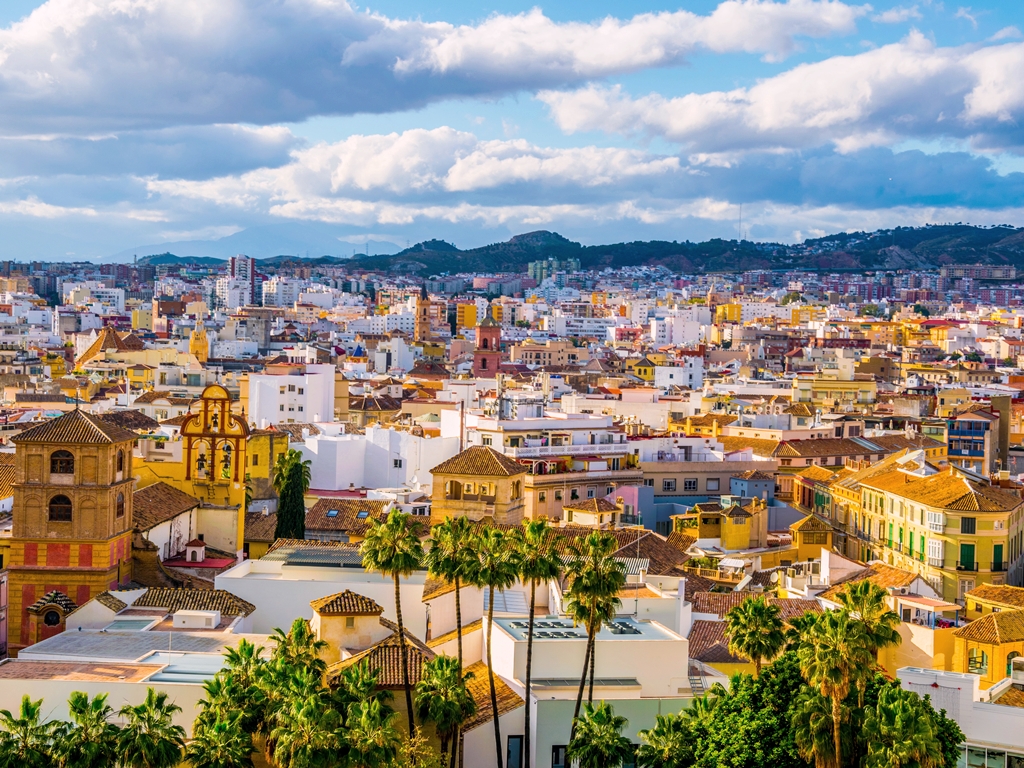 Malaga Städtereise Blick auf die Altstadt SRD