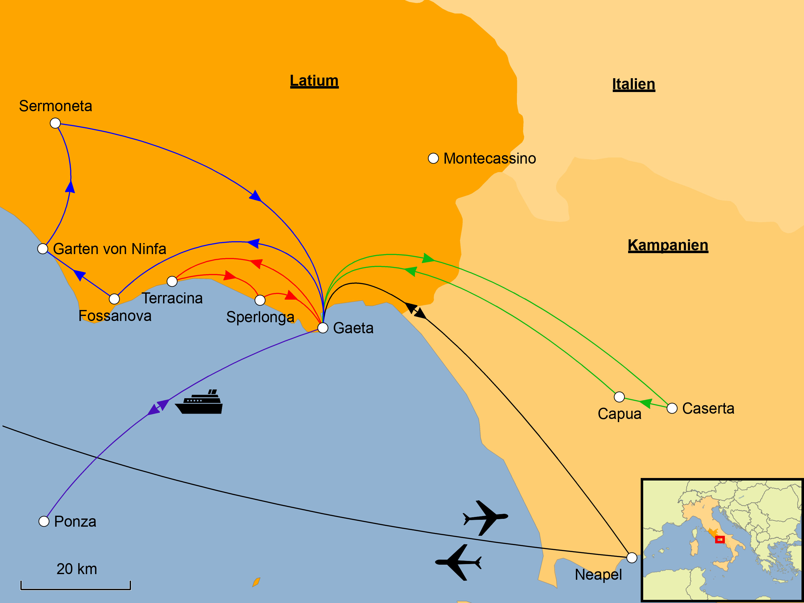 Odysseus Riviera Karte