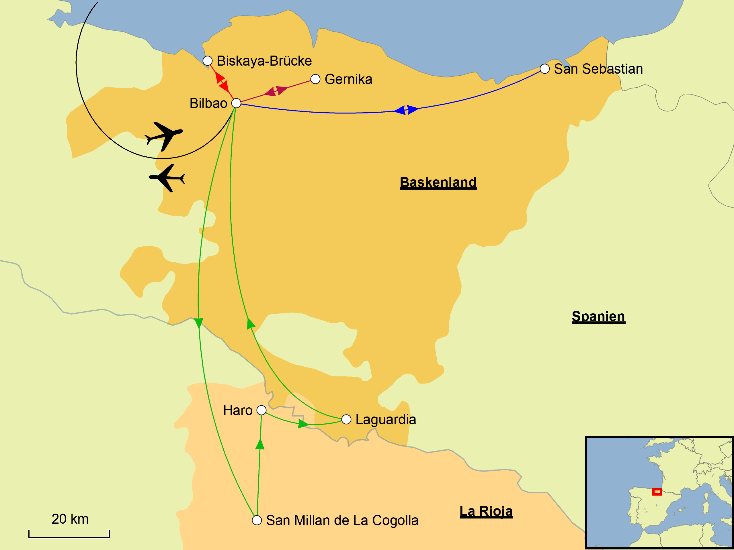 Bilbao & Rioja Karte