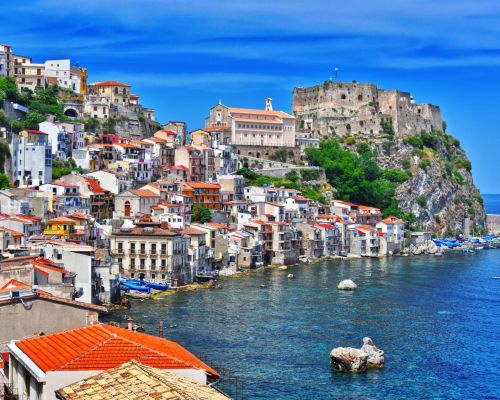 Kalabrien Standort Blick auf Scilla