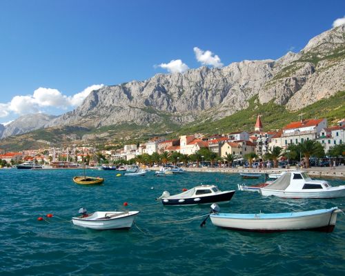 Kroatien Karst Wandern Blick auf die Makarska Riviera