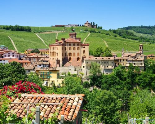 Piemont Rundreise Blick auf Barolo