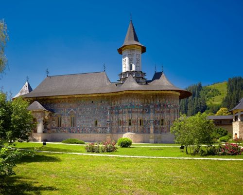 Rumänien Blick auf das Moldau-Kloster Sucevita