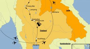 Laos Thailand Karte