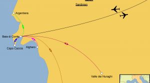 Sardiniens Westen Karte