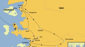 Türkische Ägäisv Karte Kusadasi Ayvalik