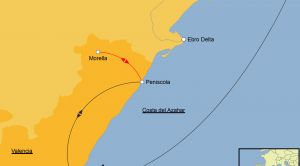 Costa del Azahar Karte Valencia