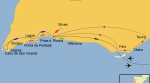 Algarve Höhepunkte Standorthotel Karte