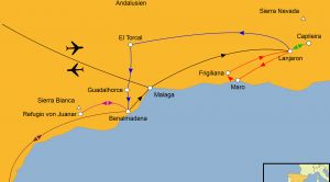 Andalusien Wandern Karte