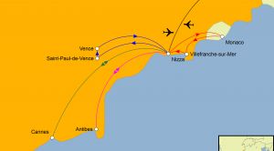 Cote d'Azur Karte