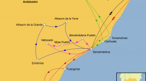 Andalusien E-Bike-Reise Karte SRD