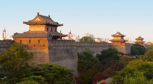 China Stadtmauer in Xian