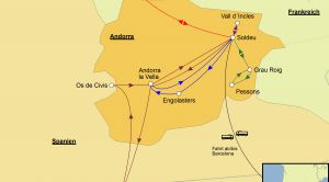 Andorra Wander-Reise Karte SRD